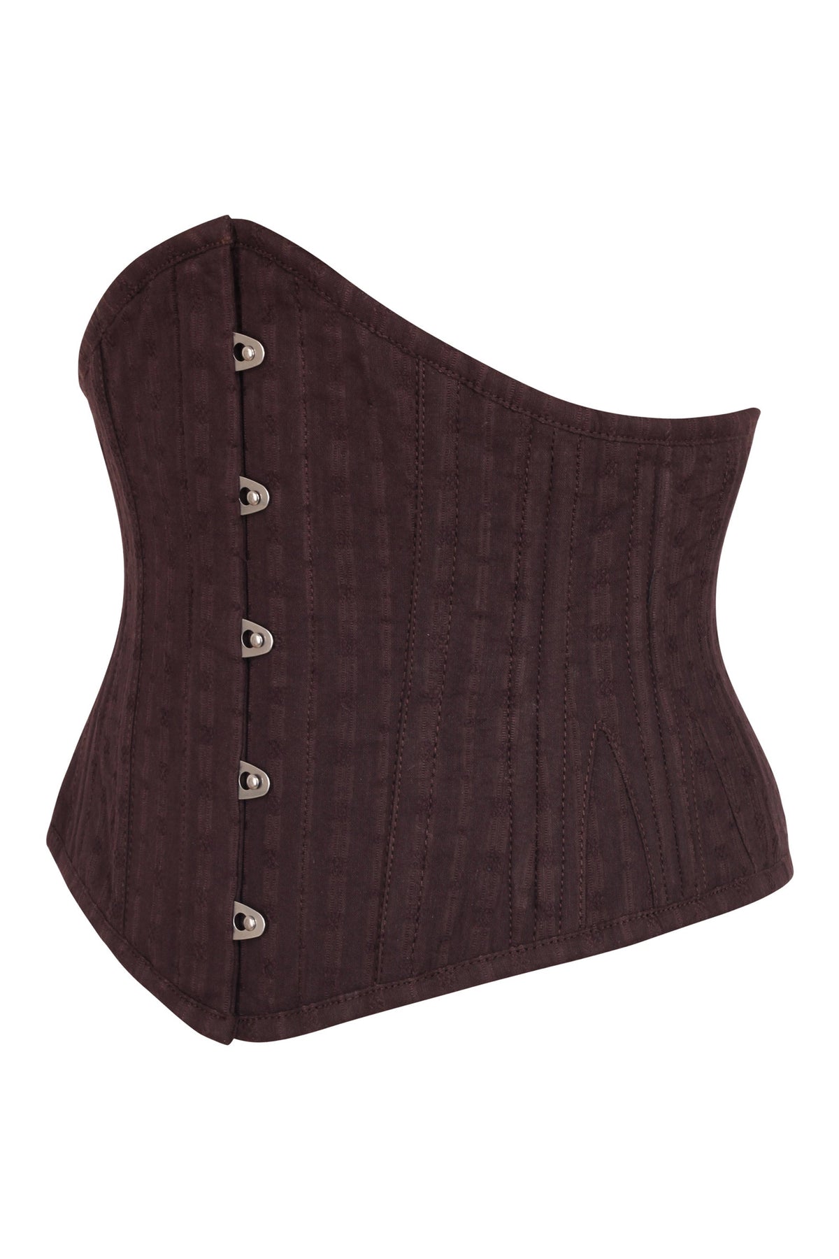 Expert Waist Training Cotton Waspie Corset In Espresso