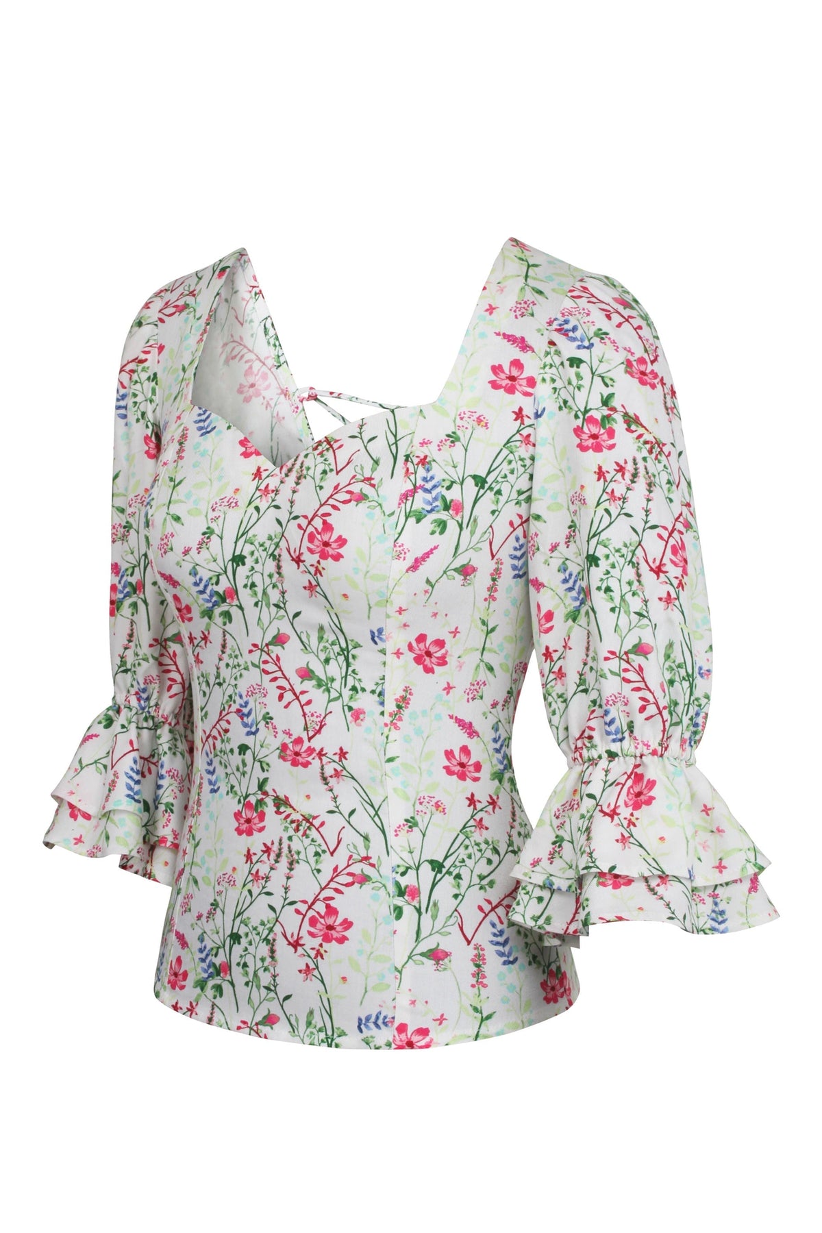 Liana Meadow Viscose Corset-Inspired Backless Top