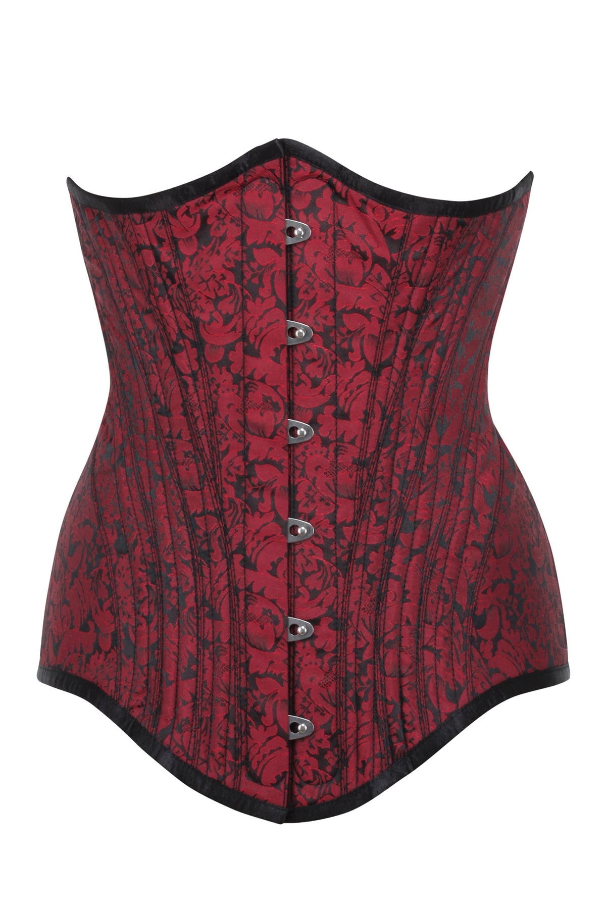 Red And Black Brocade Underbust