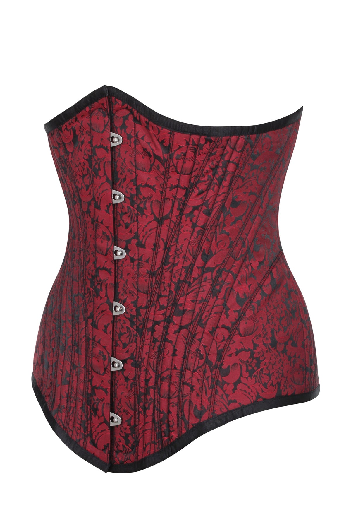 Red And Black Brocade Underbust
