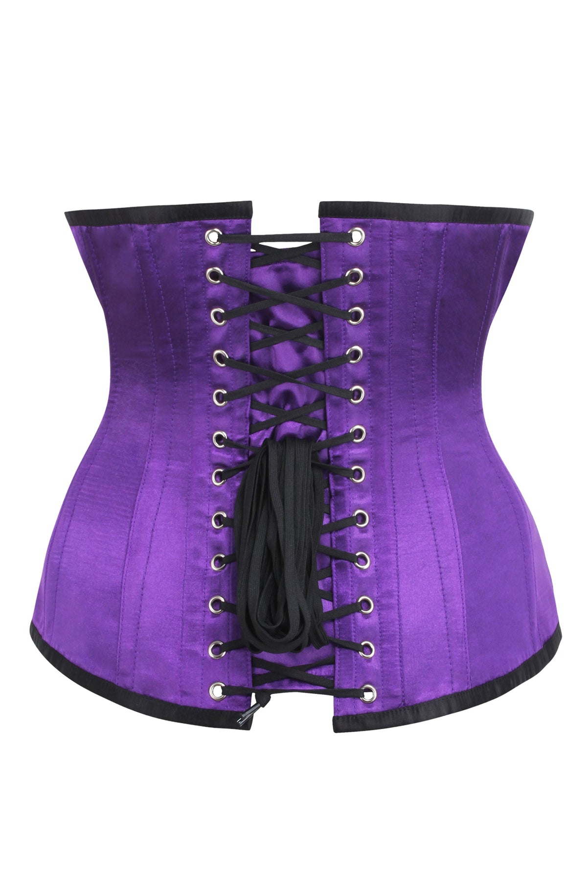 Longline Purple Satin Underbust Corset