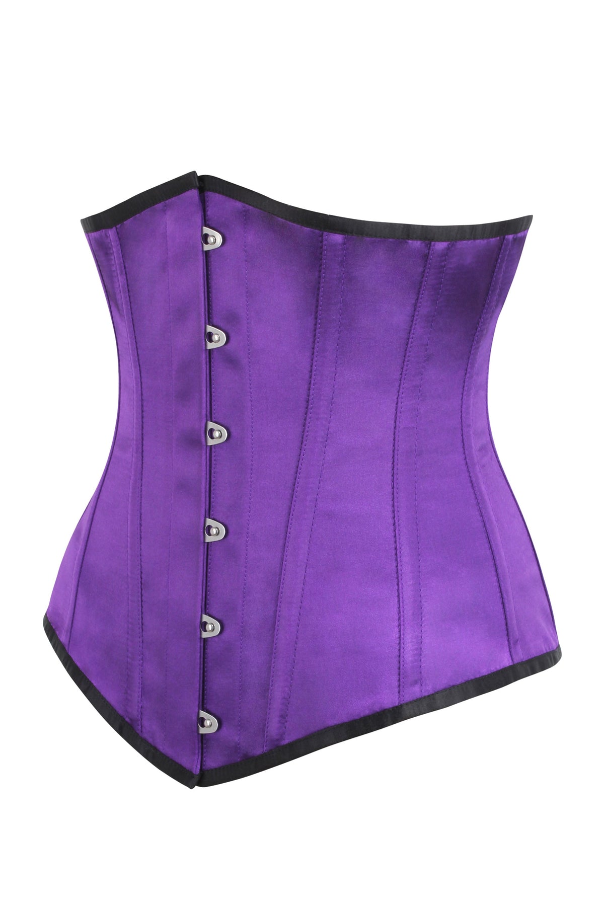 Longline Purple Satin Underbust Corset