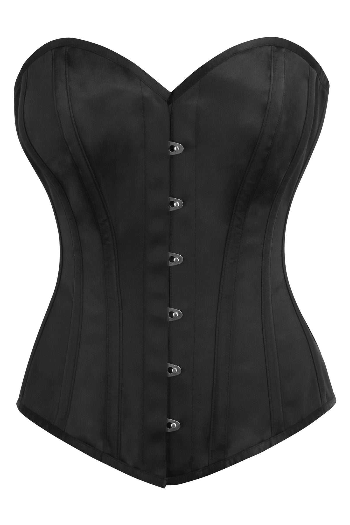 Black Matte Satin Overbust