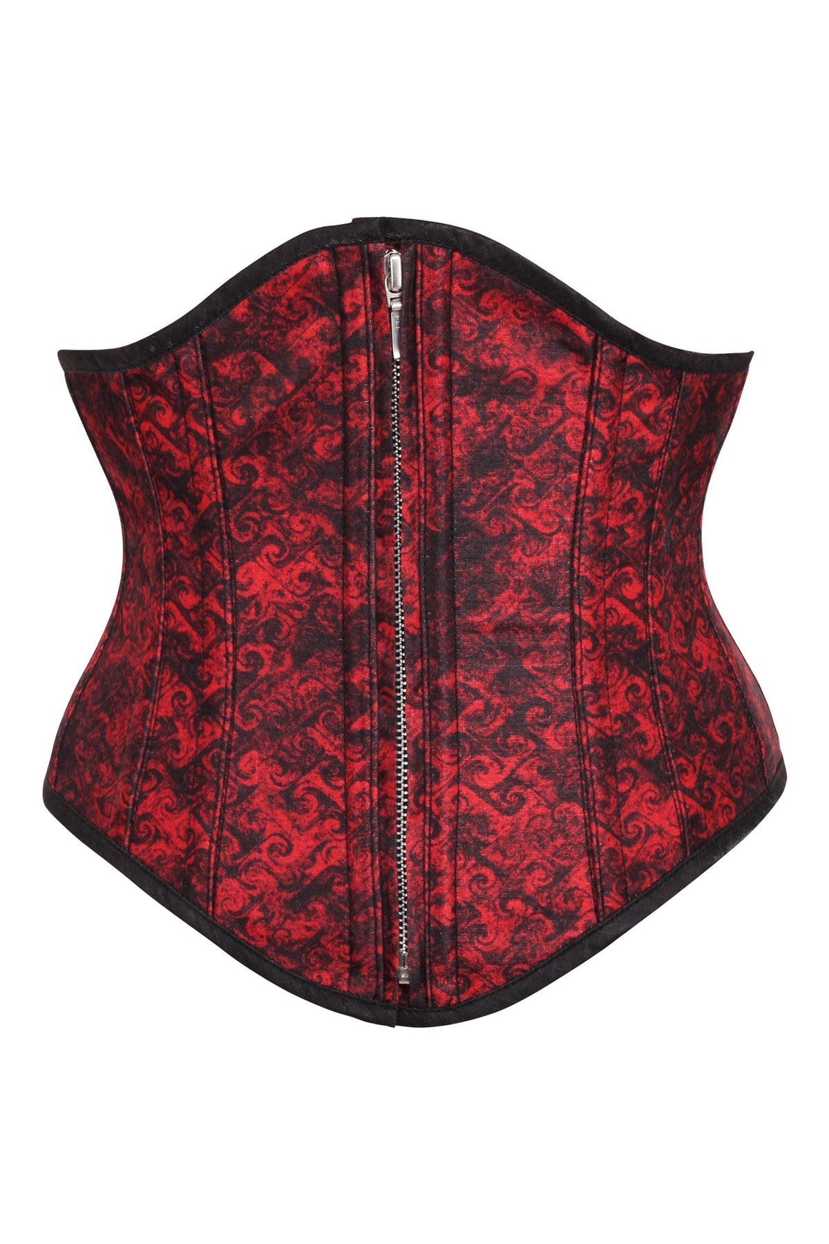 Zip Front Red & Black Waspie