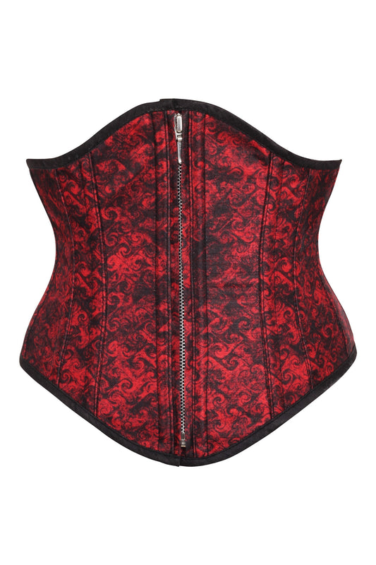 Zip Front Red & Black Waspie