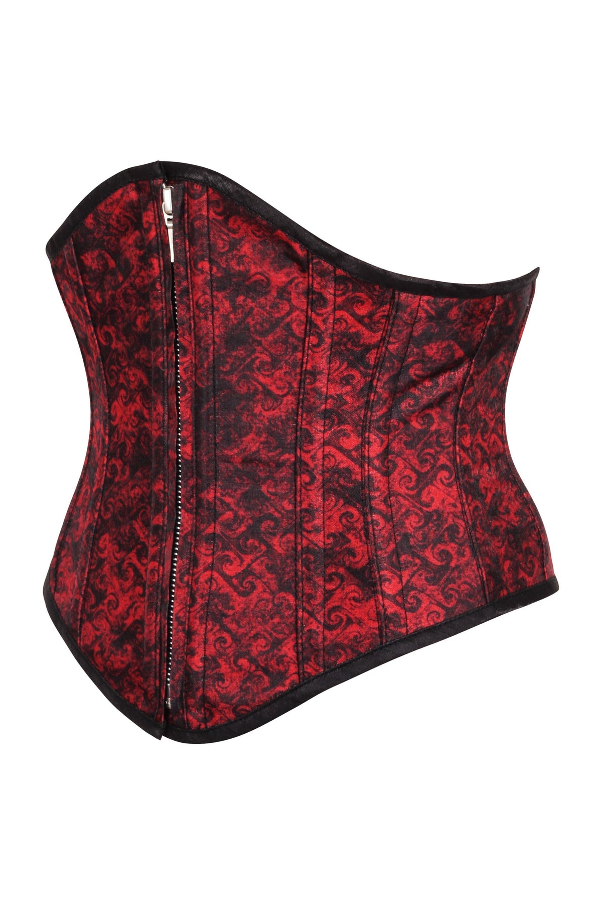 Zip Front Red & Black Waspie