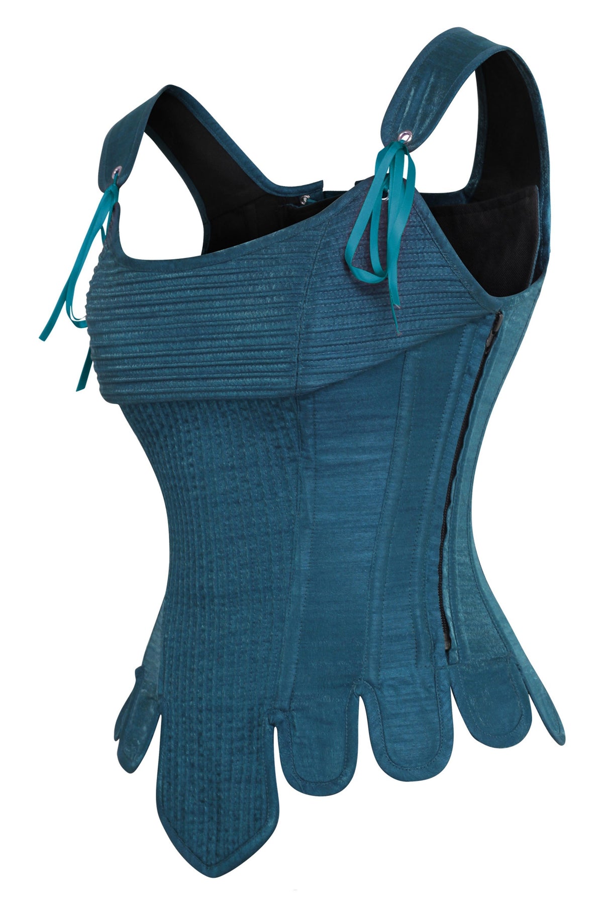 Historically Inspired Overbust Corset In Blue