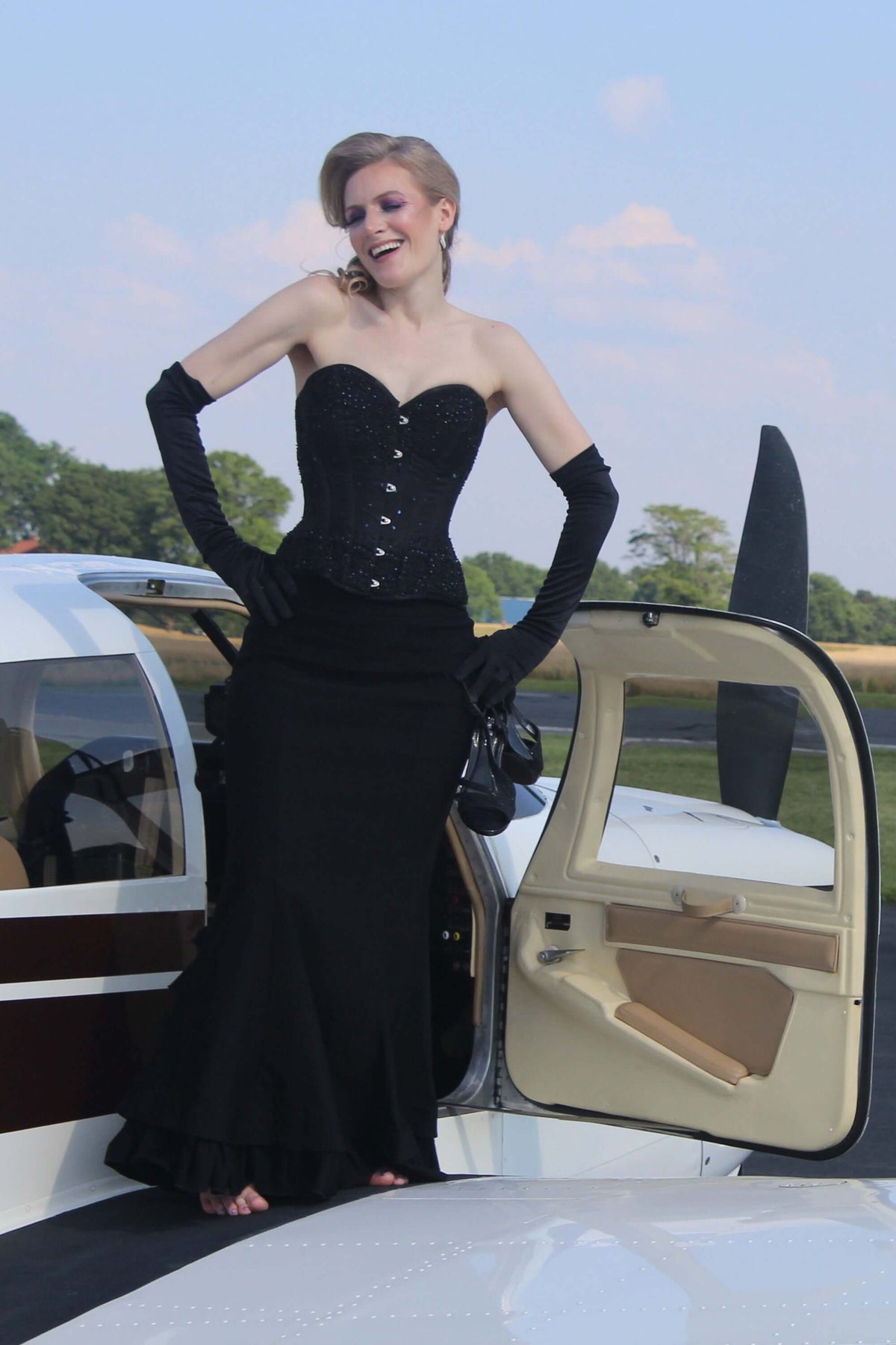 Black Satin Couture Corset