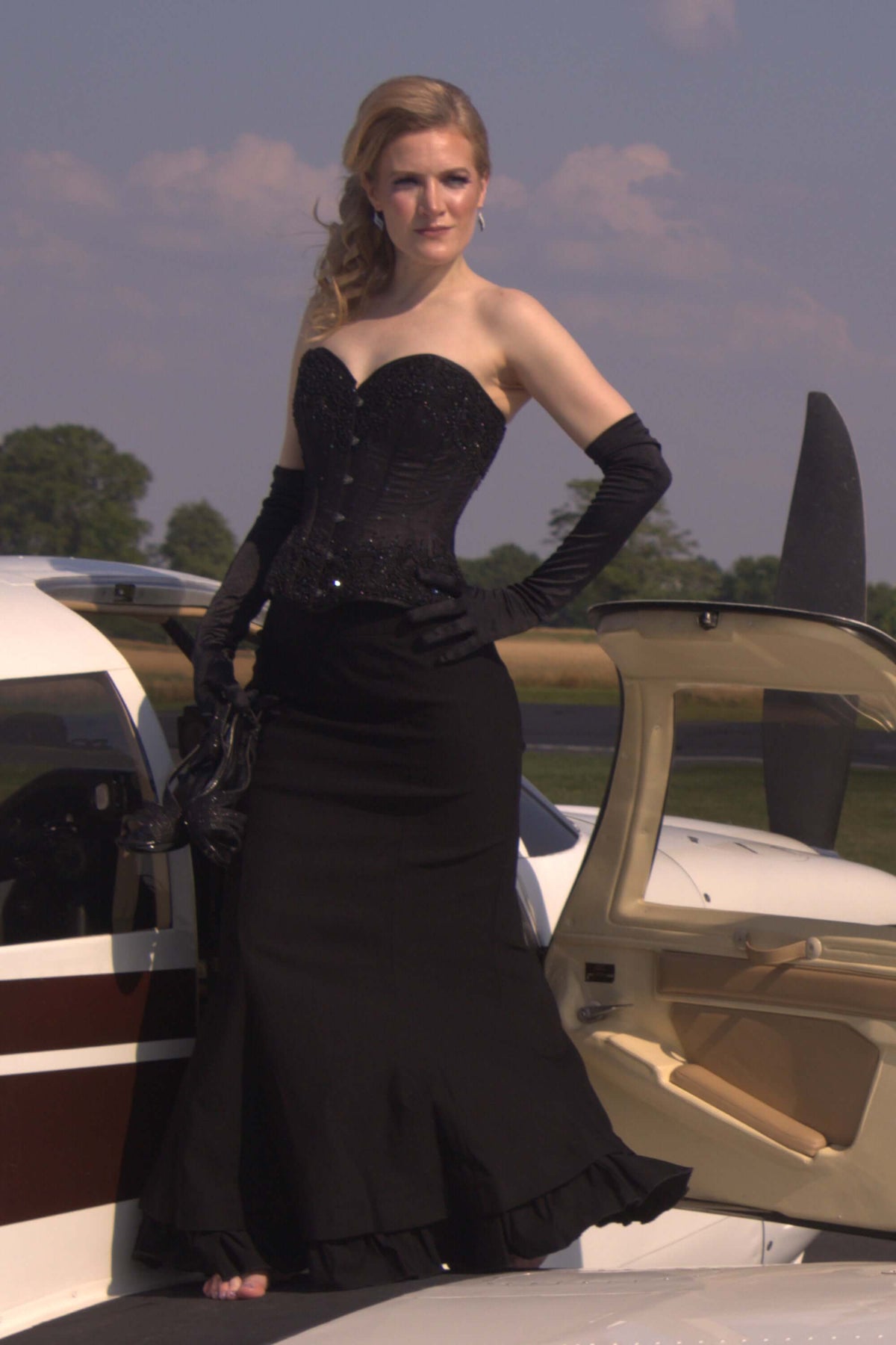 Black Satin Couture Corset