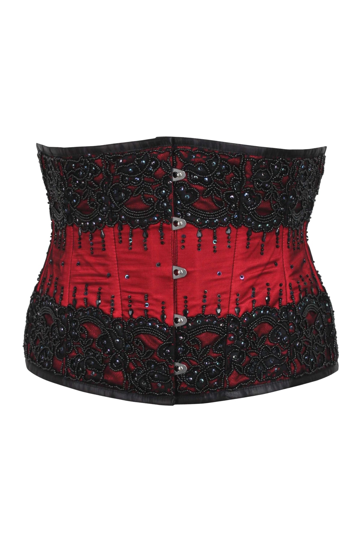 BURGUNDY COUTURE WASPIE CORSET