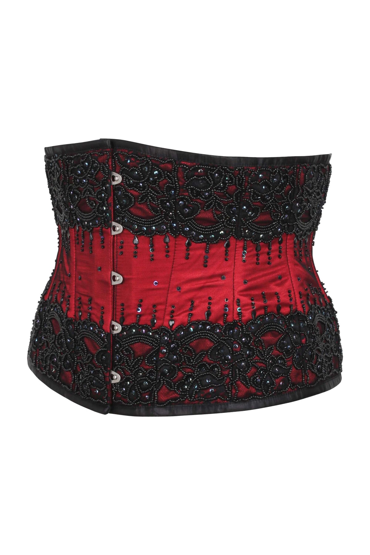 BURGUNDY COUTURE WASPIE CORSET