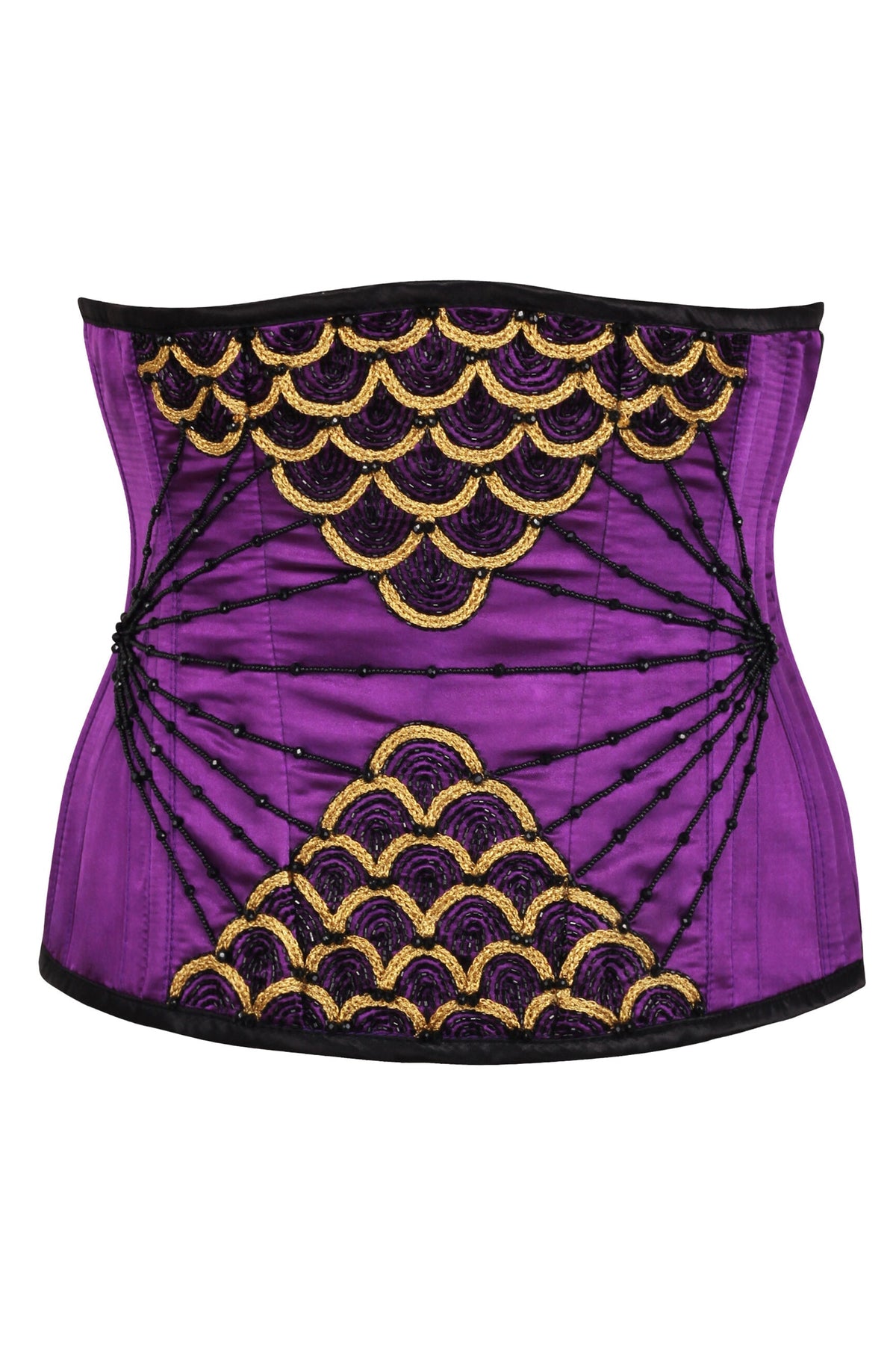 Embellished Couture Underbust Corset Waspie In Purple