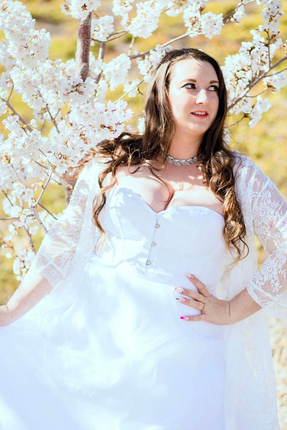Instant Shape White Satin Overbust