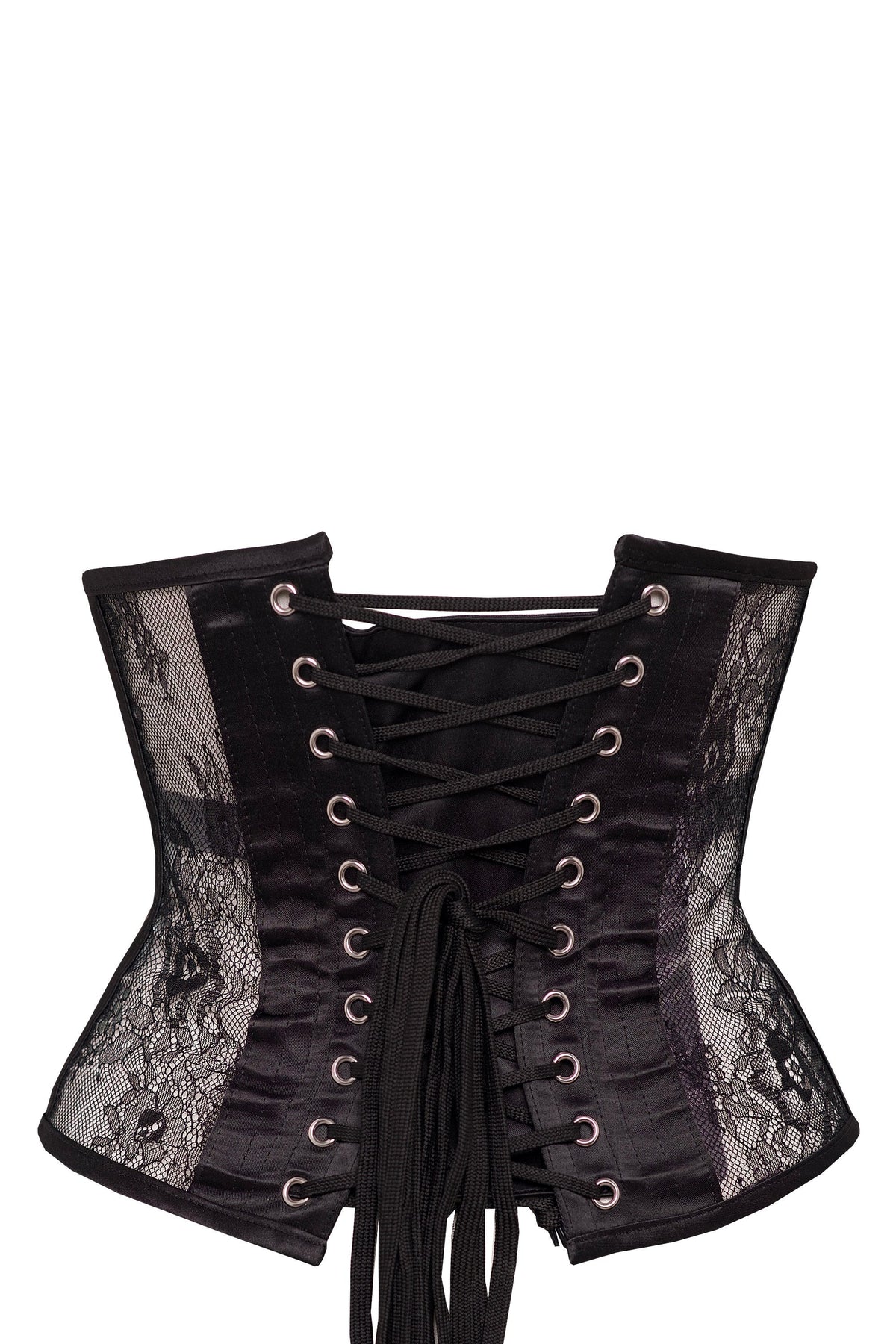 Black Lingerie Weight Mesh Underbust Corset