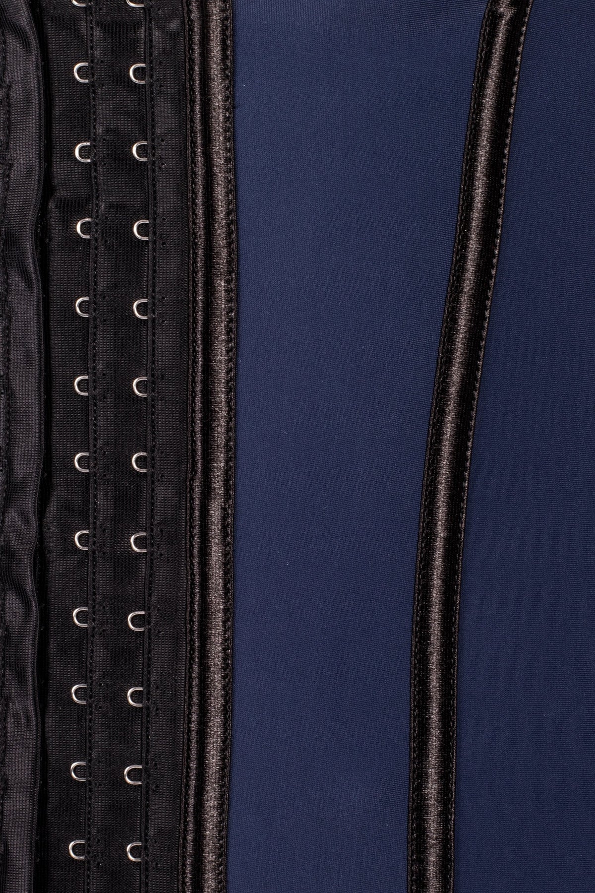 Corset Story Navy Latex Underbust Corset With Adjustable Bra Straps