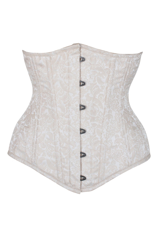 Cream Brocade Expert Waist Training Longline Underbust Corset