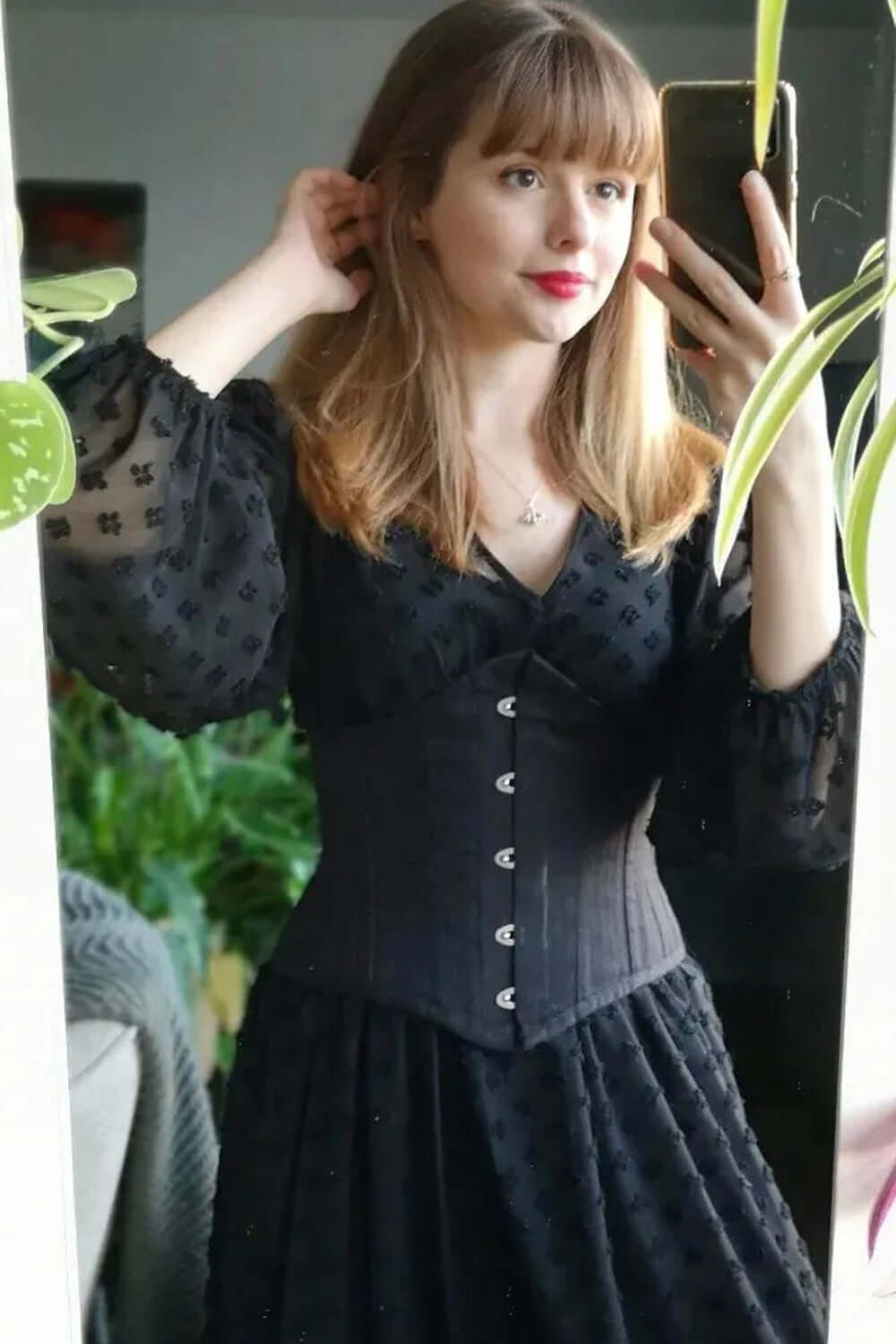 Black Cotton Expert Waist Training Waspie Corset
