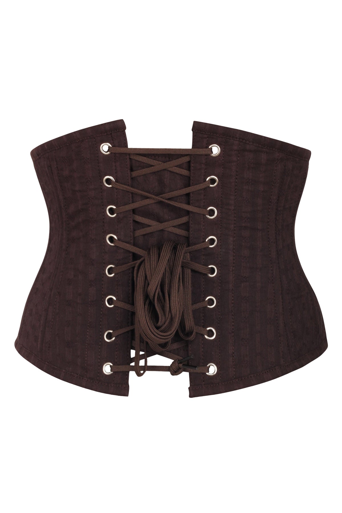 Expert Waist Training Cotton Waspie Corset In Espresso