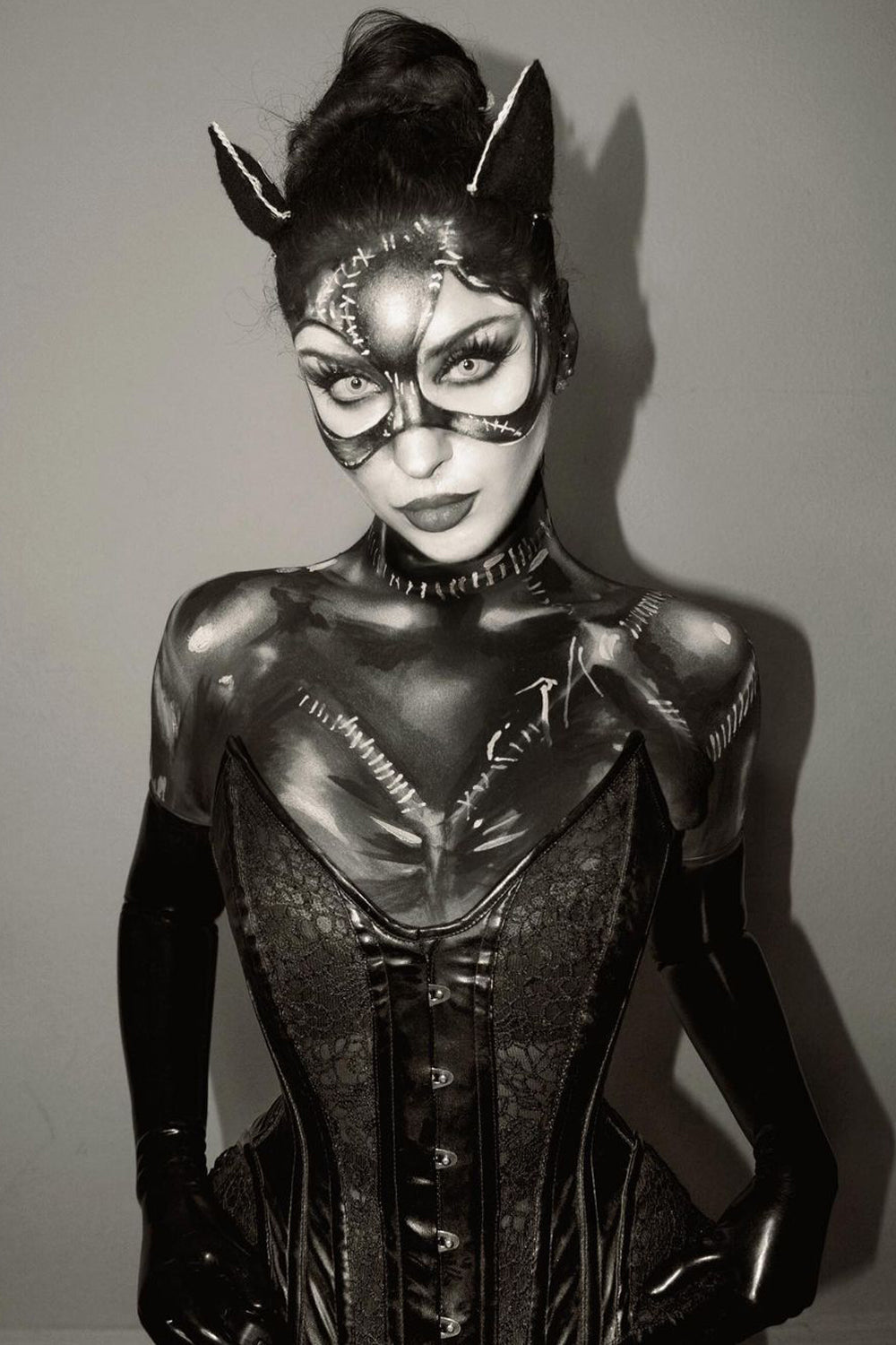 PVC Overbust Corset With Hip Panels