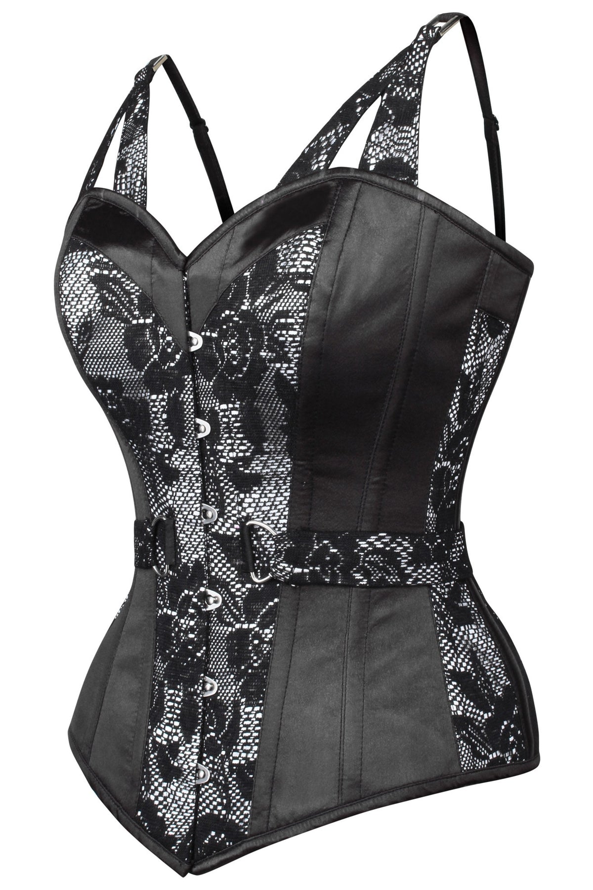 Gothic Inspired Corset Top With Shoulder Straps