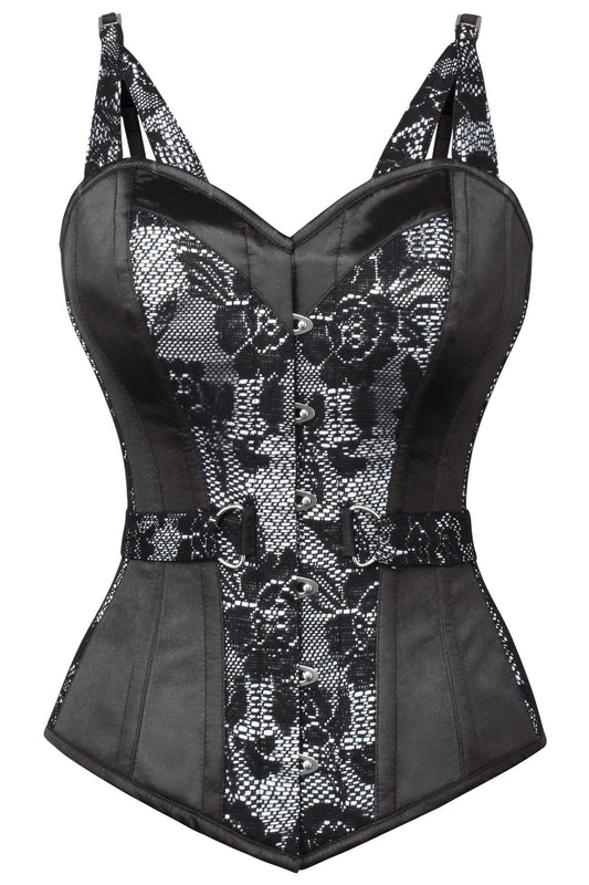 Gothic Inspired Corset Top With Shoulder Straps