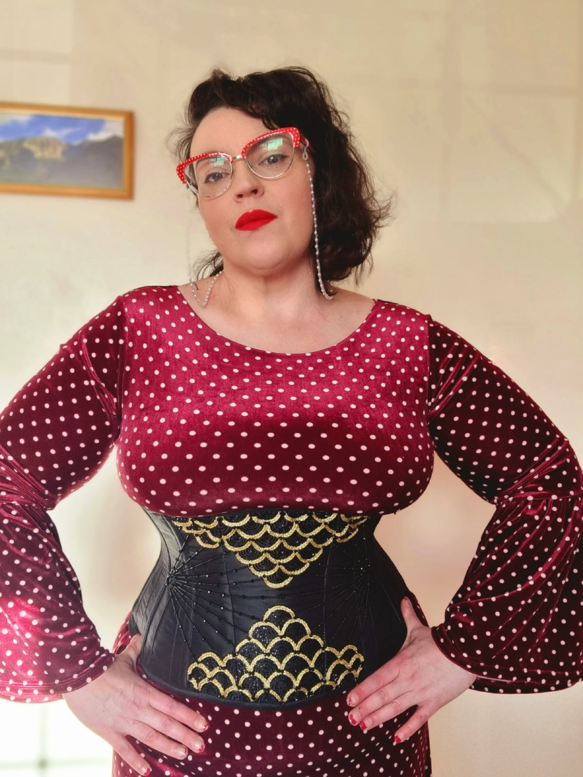 Embellished Couture Underbust Corset Waspie In Black