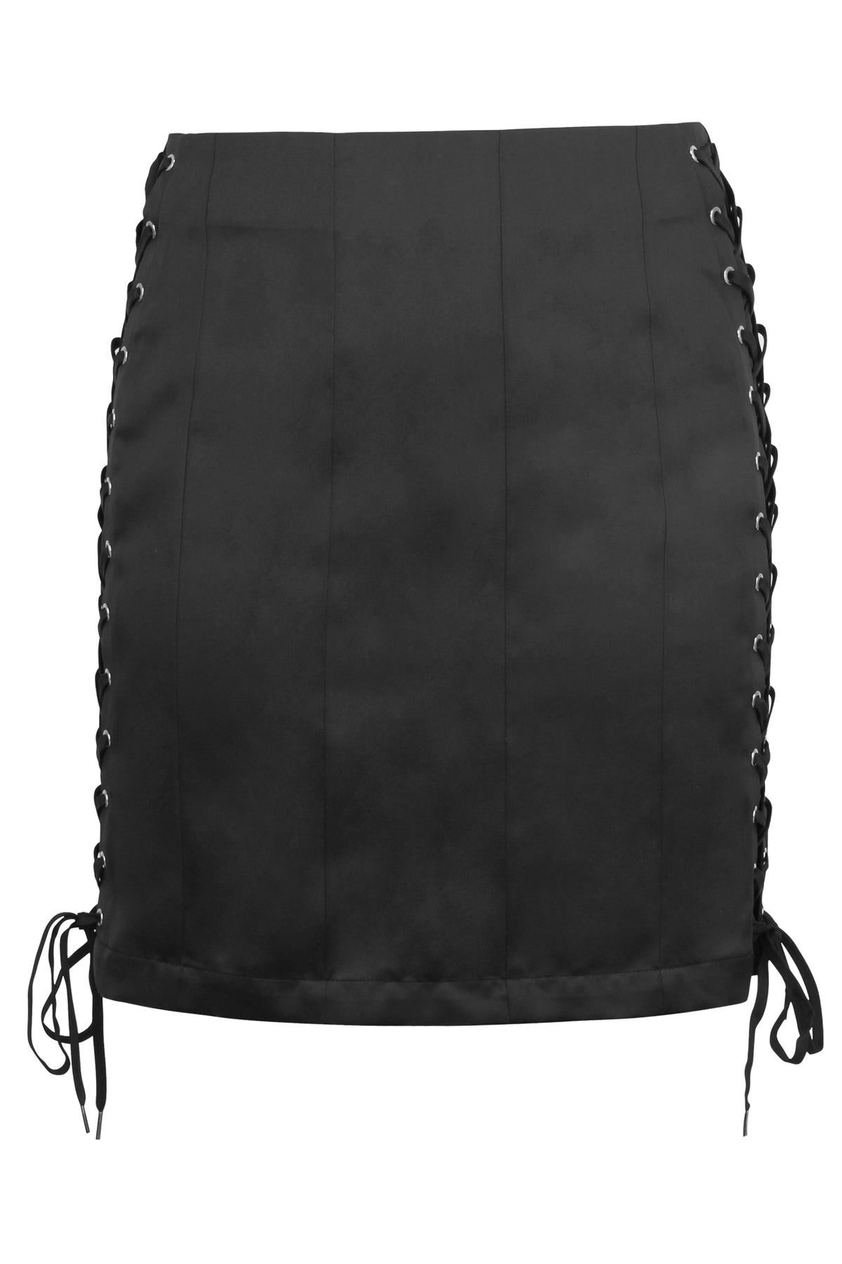 Edith Black Satin Corset Inspired Skirt