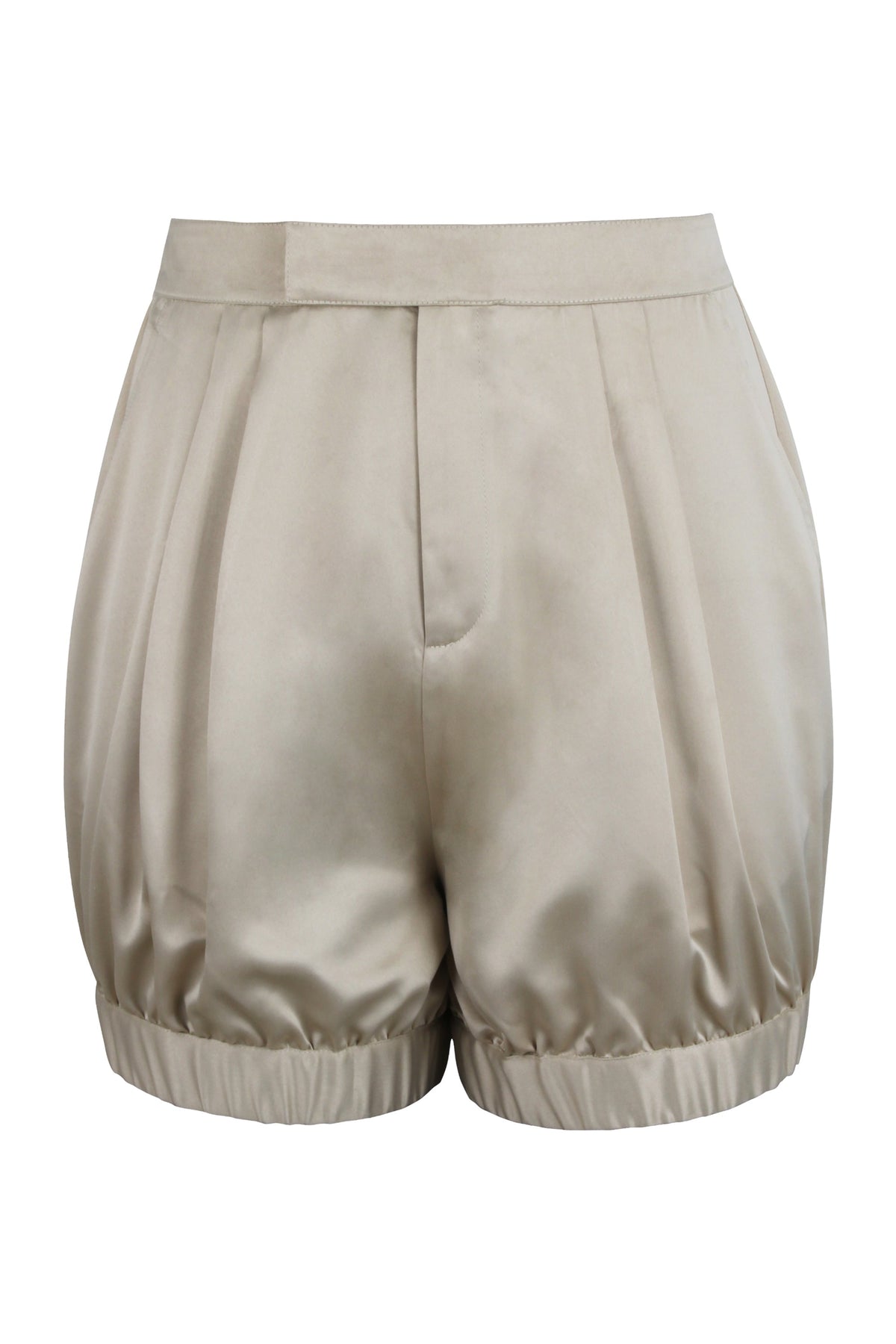 Minnie Champagne Satin Bloomer Shorts With Pockets