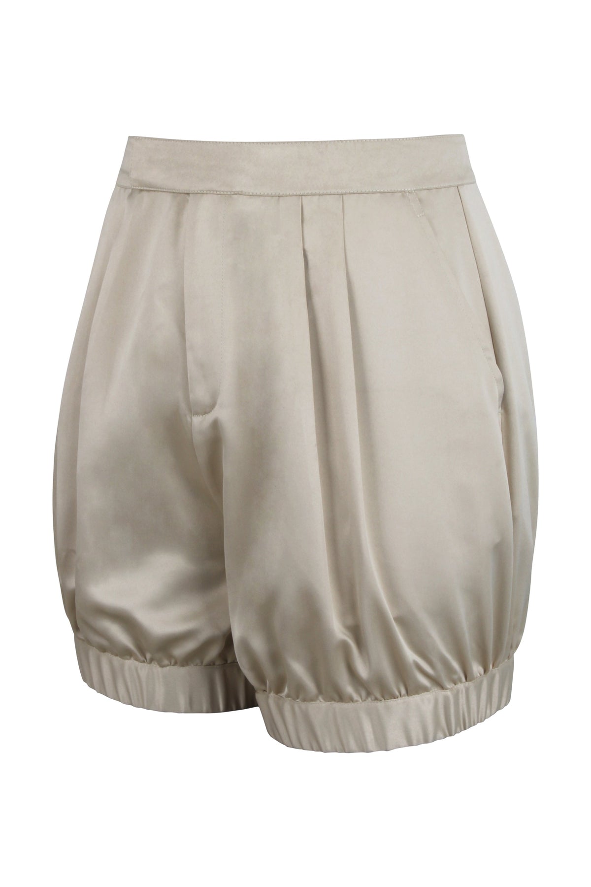 Minnie Champagne Satin Bloomer Shorts With Pockets