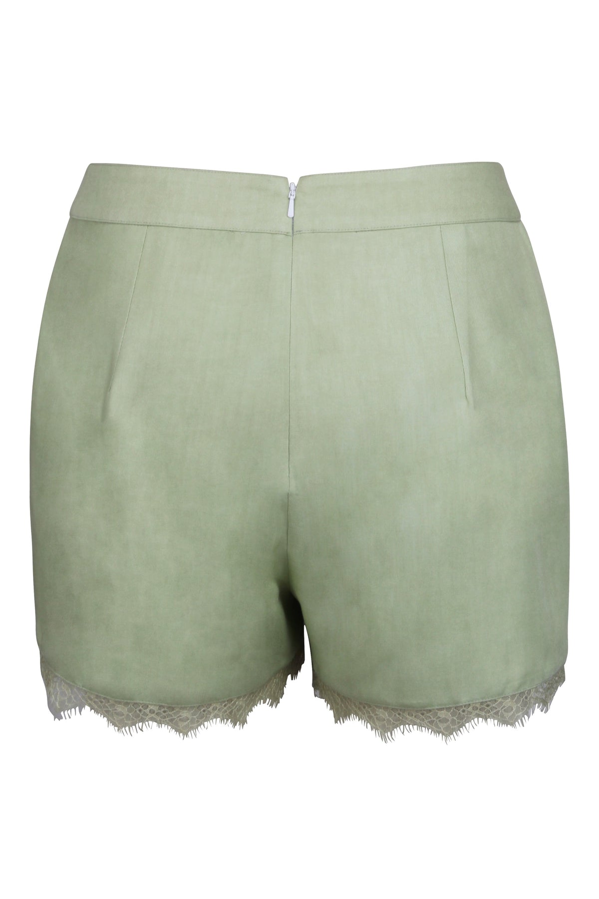 Agatha Winter Pear Viscose Shorts With Lace Trim