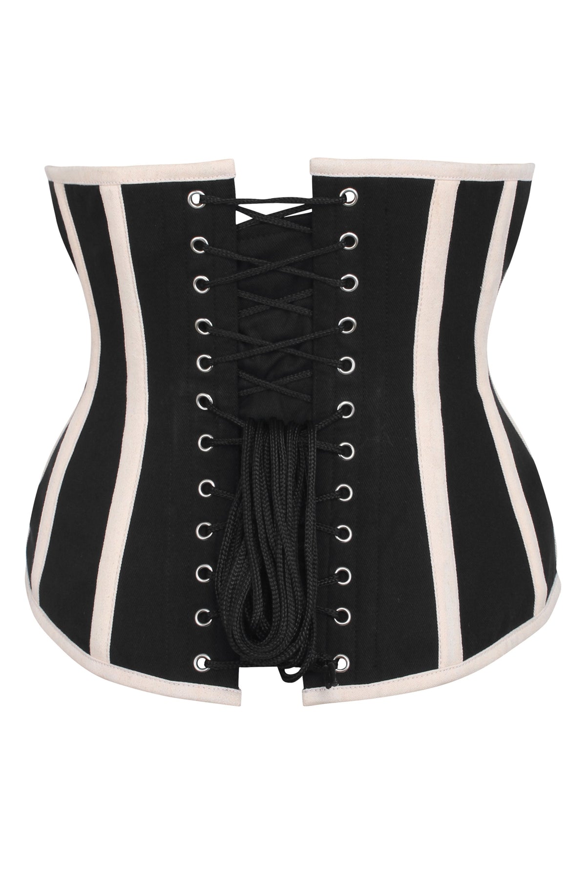 Black And Beige Single Layer Underbust Corset