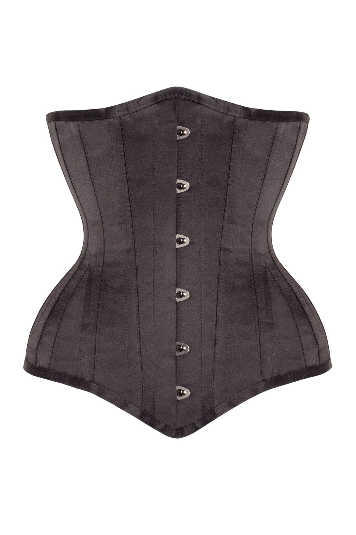 Long Black Underbust Waist Taming Corset