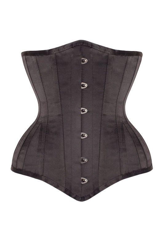 Long Black Underbust Waist Taming Corset