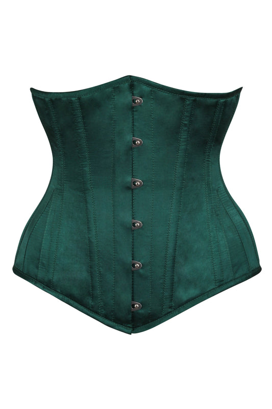 Long Dark Green Underbust Waist Taming Corset
