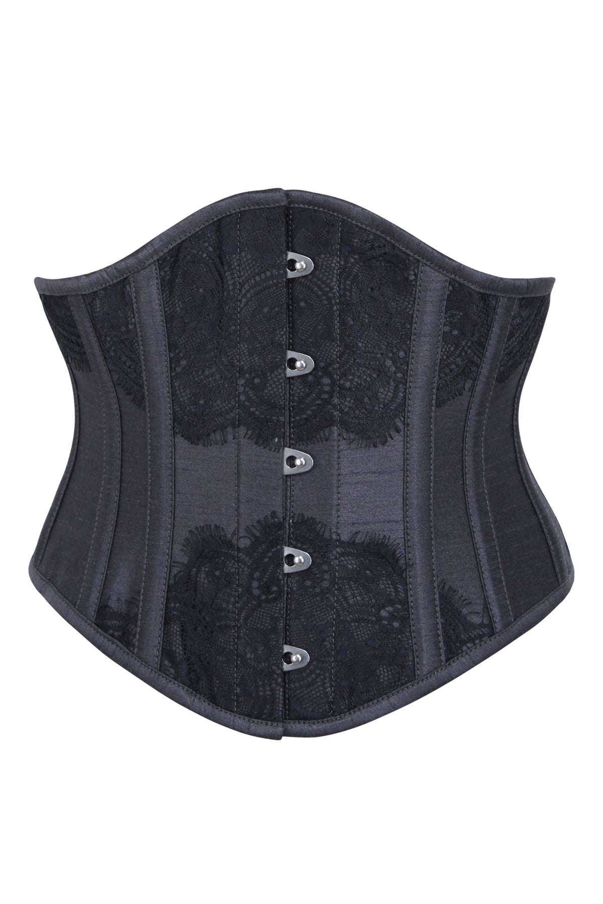 Black Waist Taming Underbust With Decorative Lace