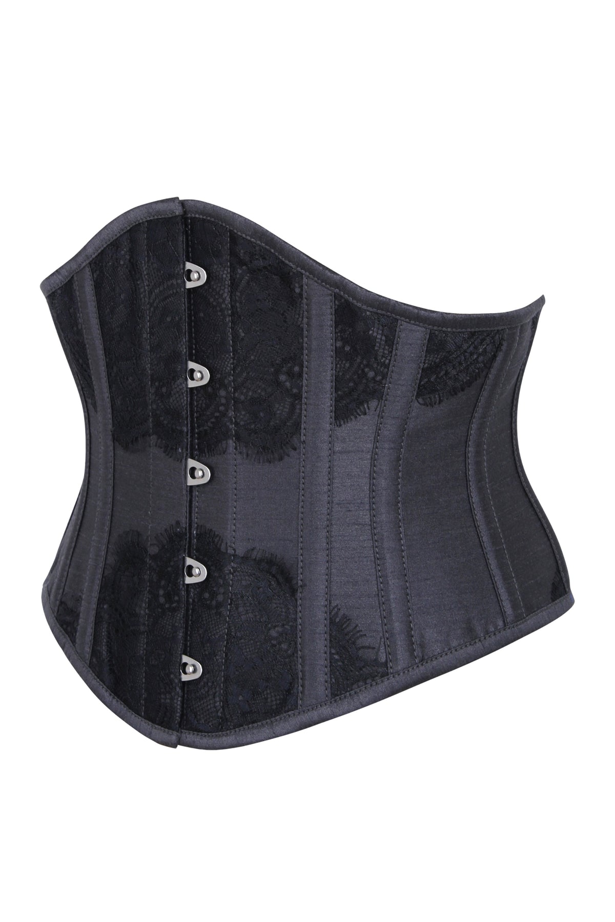 Black Waist Taming Underbust With Decorative Lace