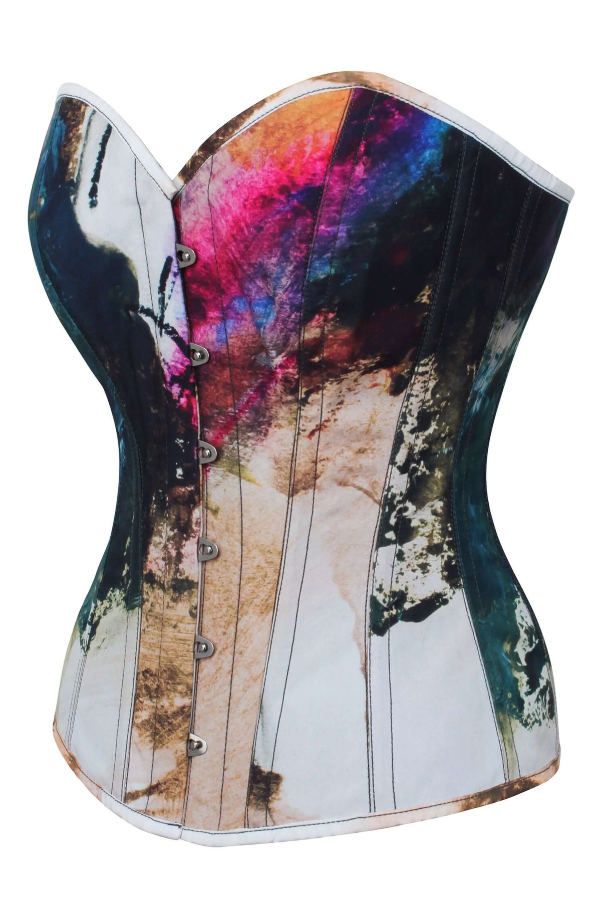 Abstract Ink Overbust Corset