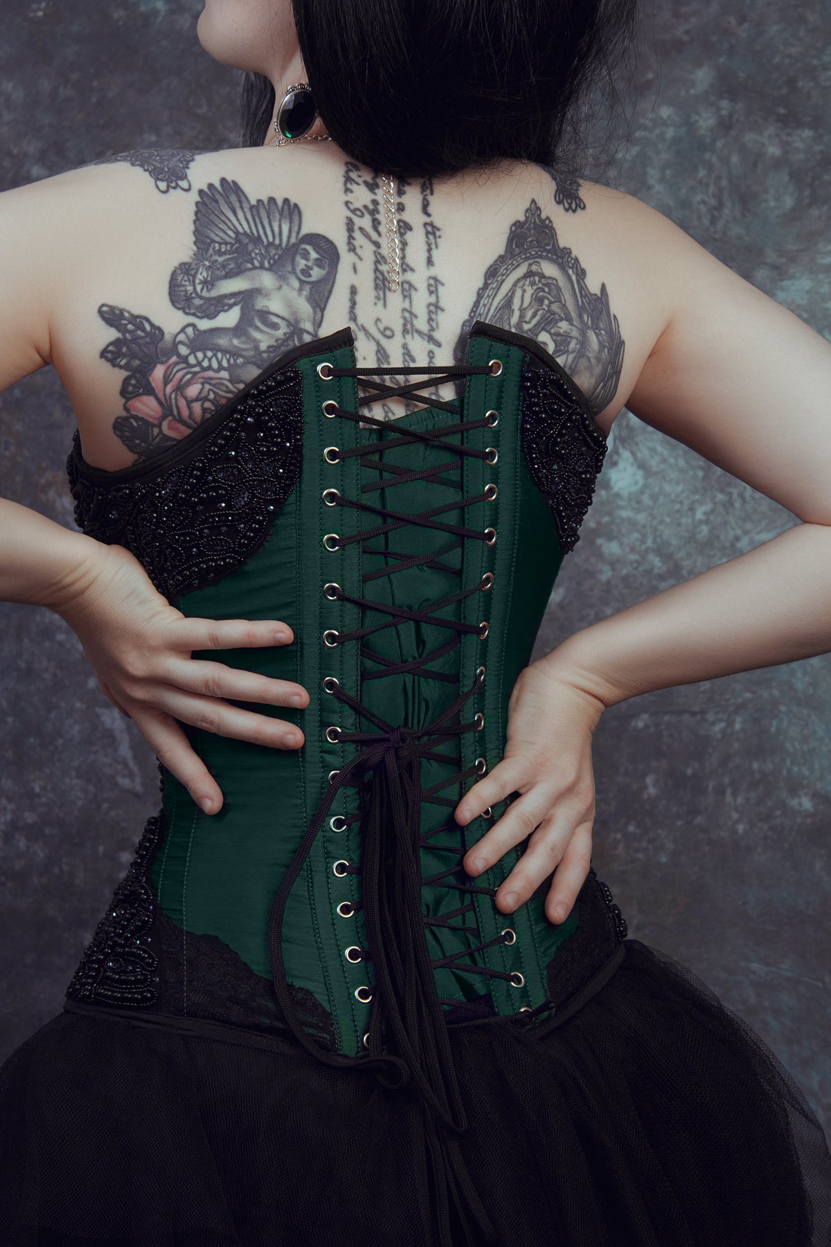 Jade Green Overbust Corset