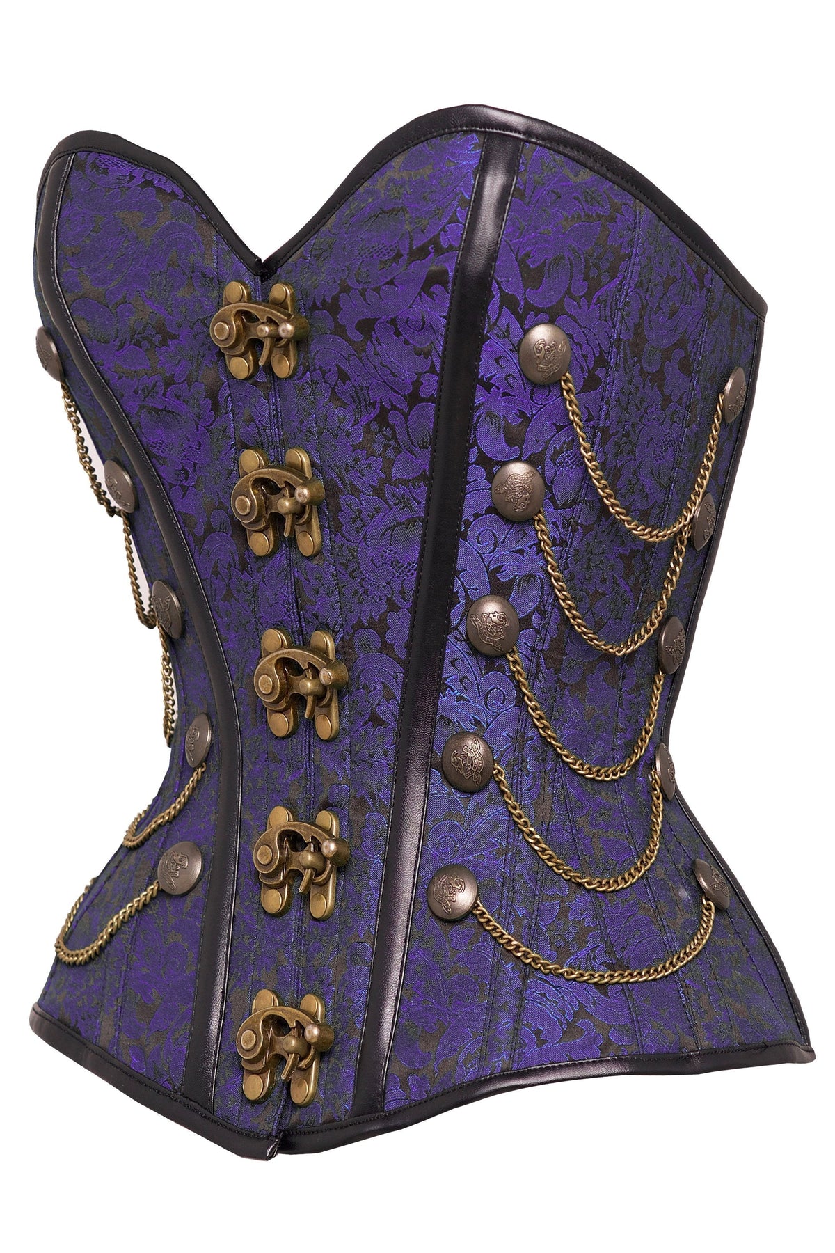 Purple Steampunk Corset With Chains