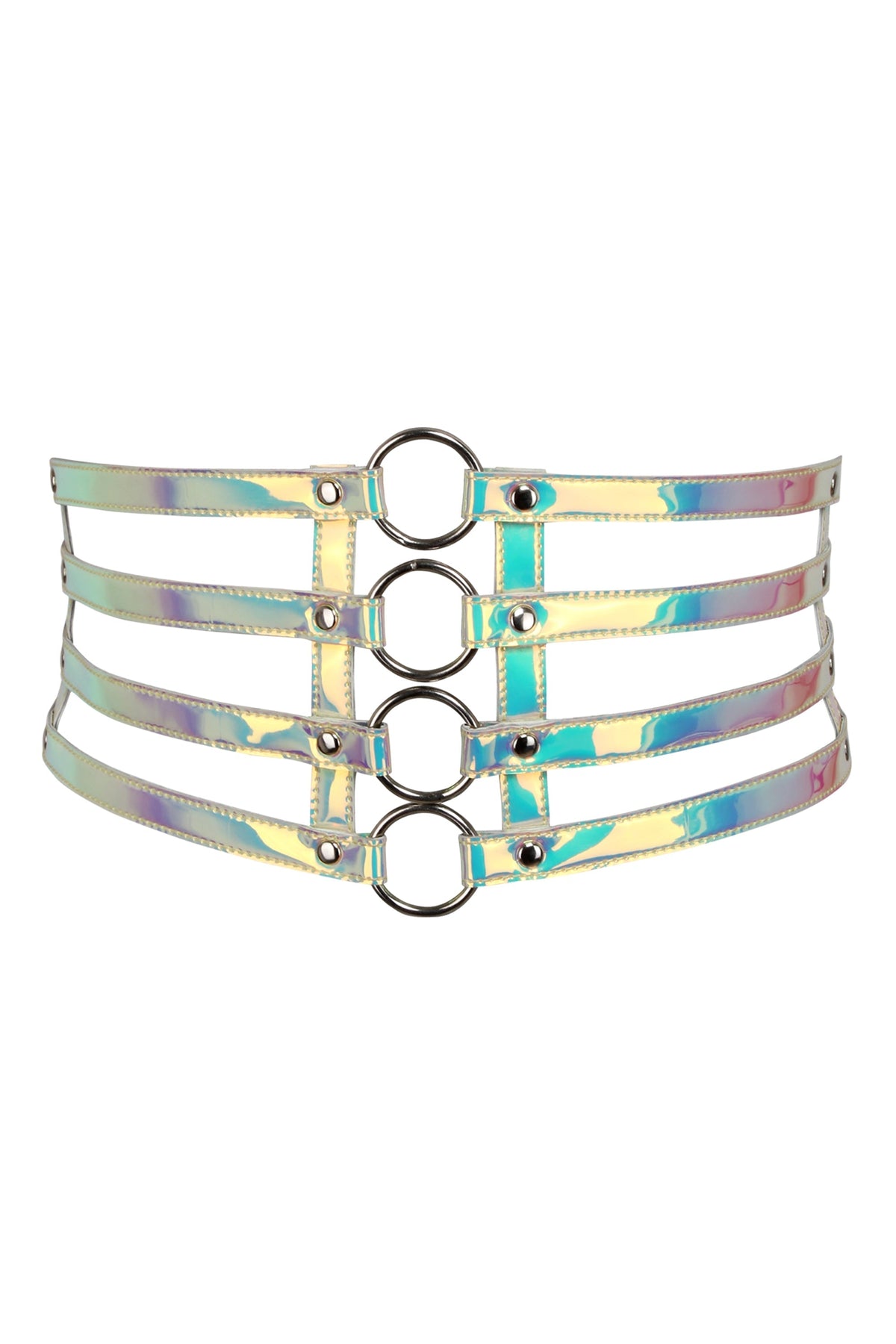 Pearlescent PVC Corset Belt