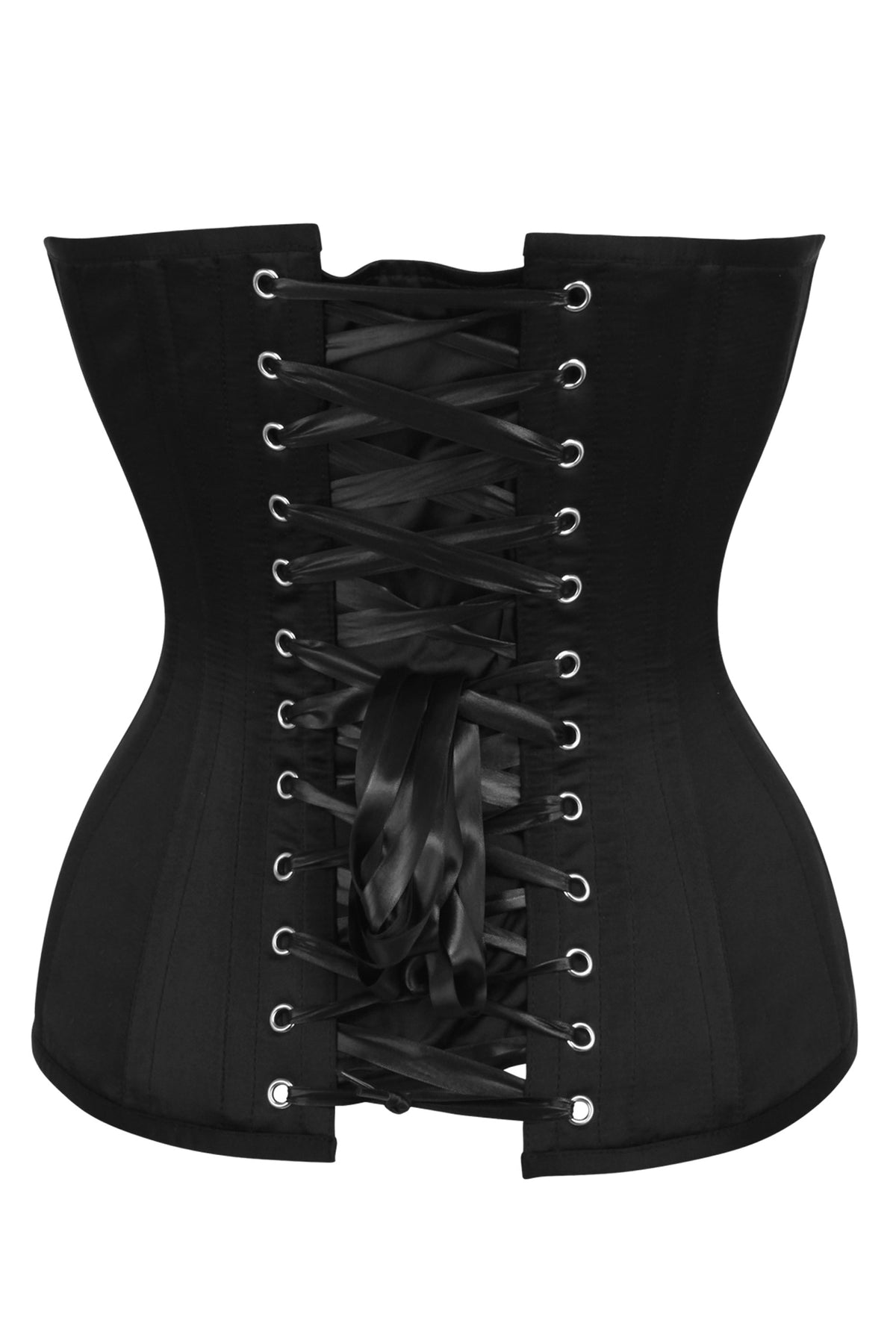 Turquoise And Black Overbust Corset With Zips