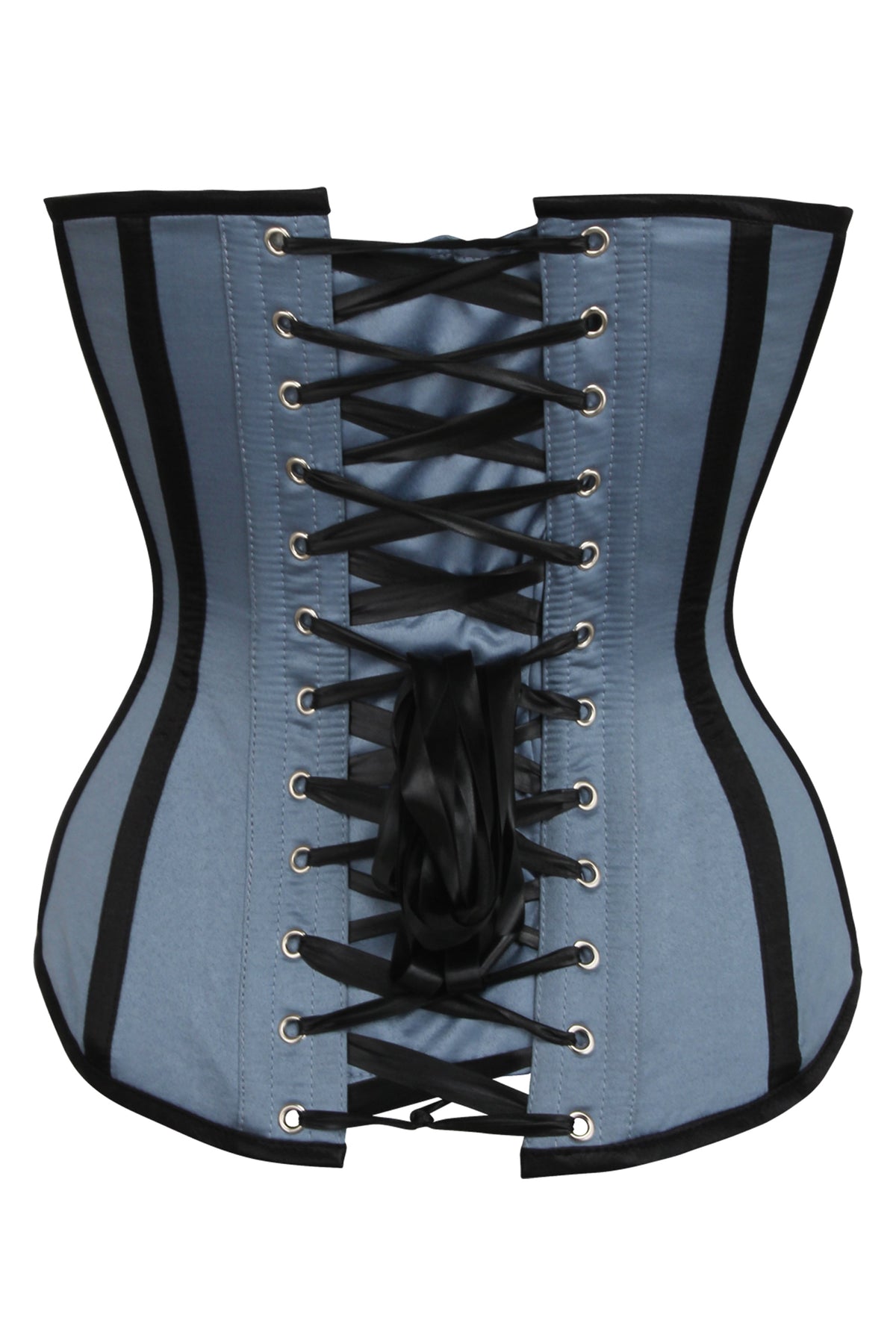 Black And Grey Waist Taming Overbust Corset