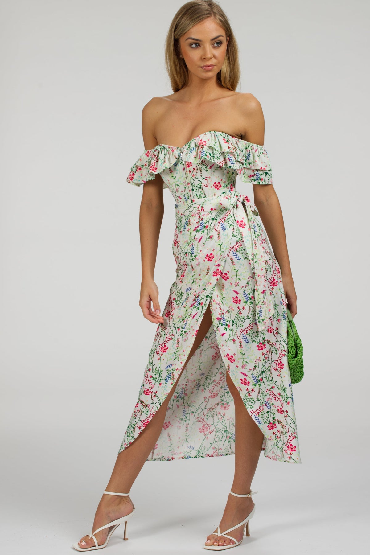 Rosa Meadow Viscose Midi Wrap Skirt