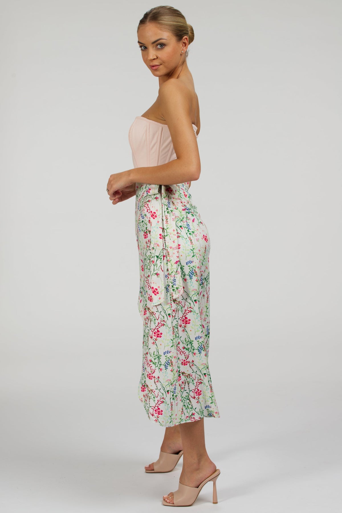 Rosa Meadow Viscose Midi Wrap Skirt