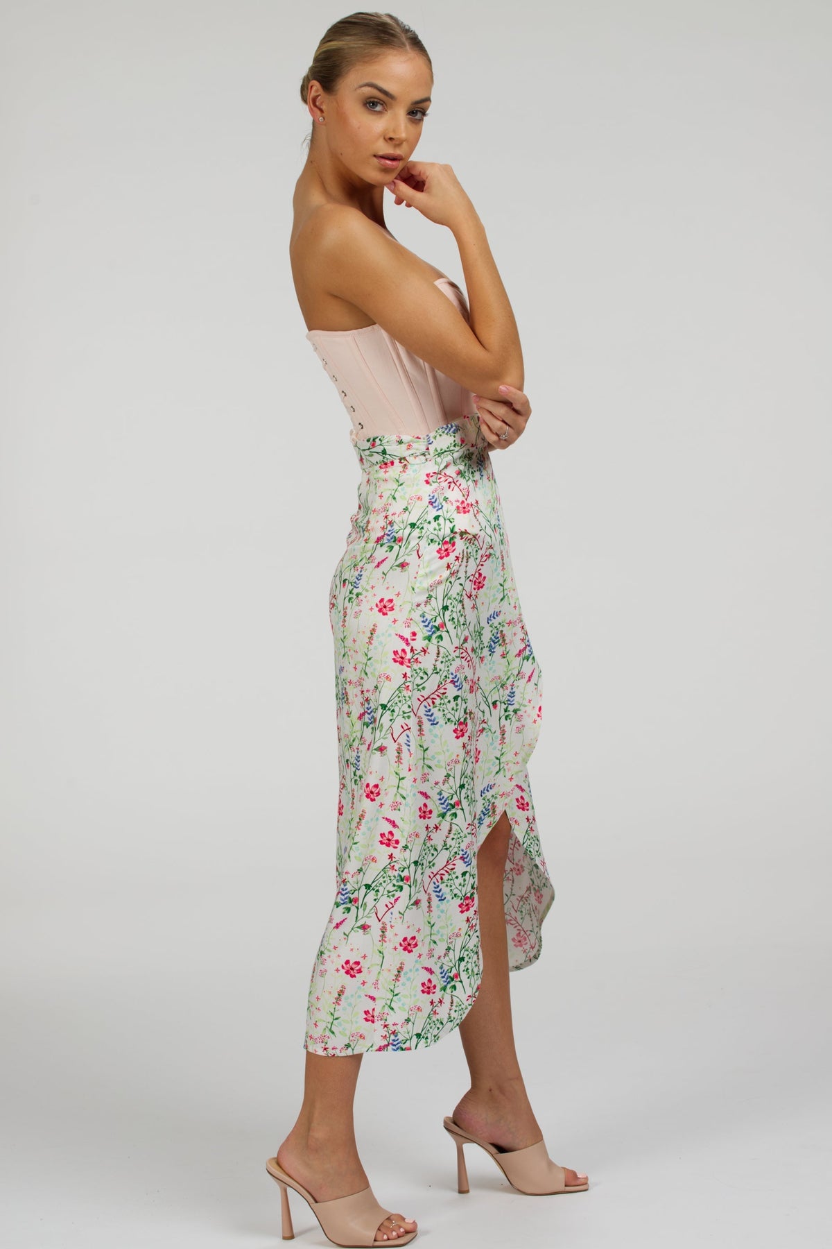 Rosa Meadow Viscose Midi Wrap Skirt