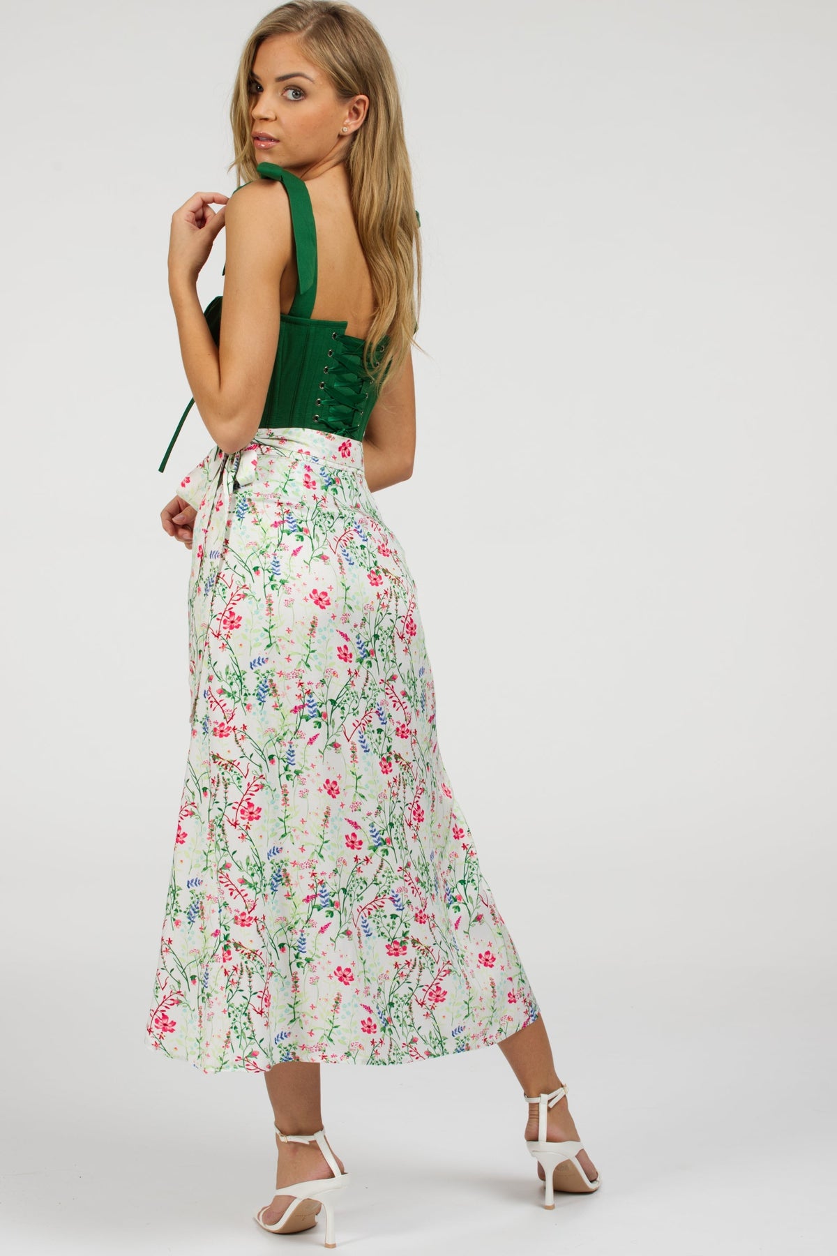 Rosa Meadow Viscose Midi Wrap Skirt