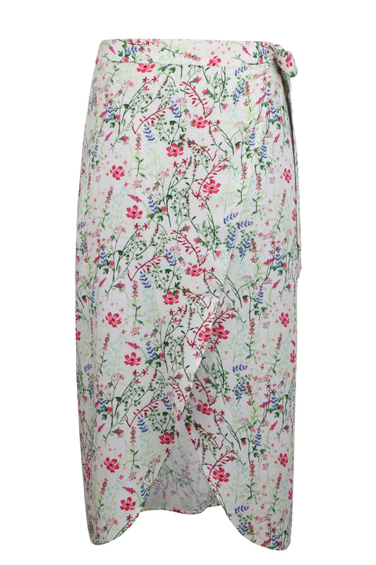 Rosa Meadow Viscose Midi Wrap Skirt