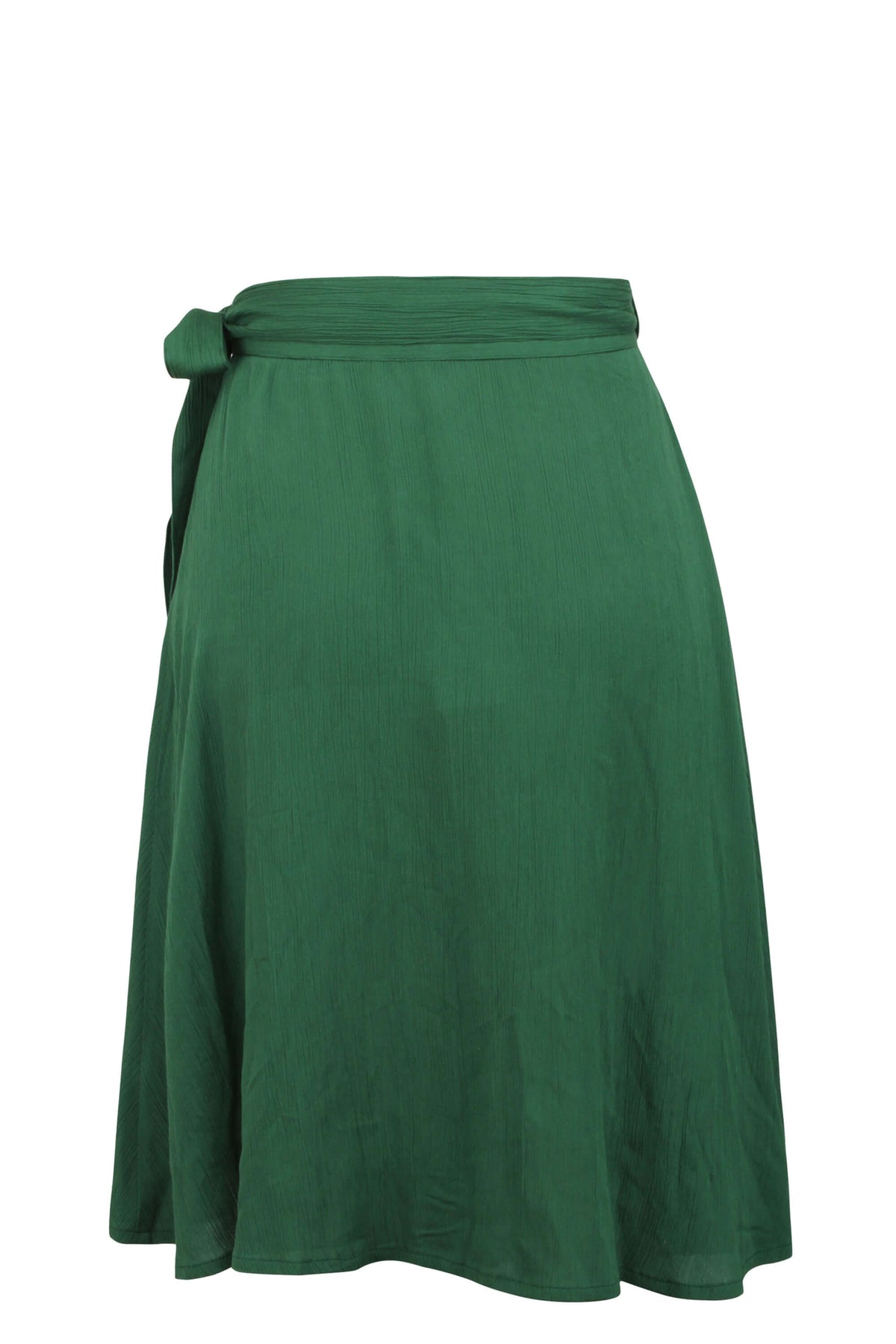 Agapanthus Heritage Green Rayon Asymmetric Wrap Skirt