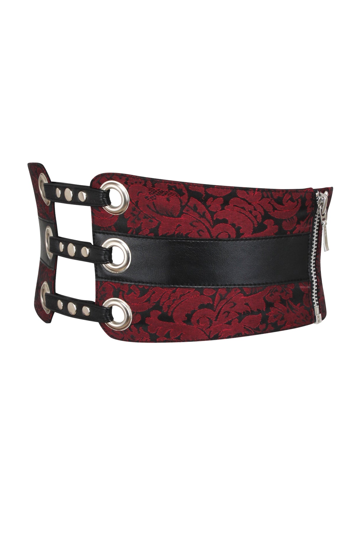 Maroon Brocade Corset Inspired Belt