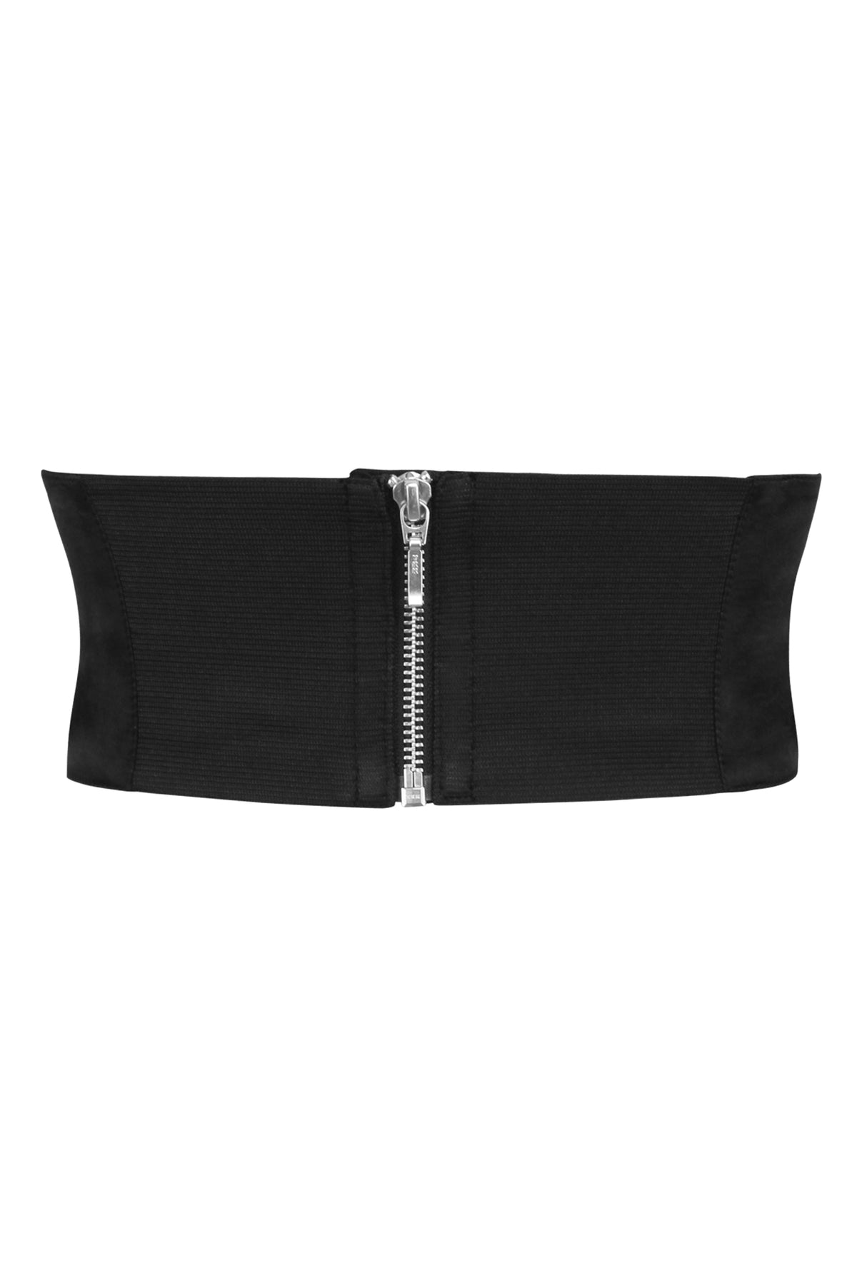 Purple Brocade & PVC Corset Inspired Belt WithZip & Front Cord